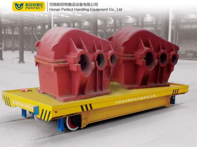 Steel Plant Ladle Electric Rail Transfer Trolley with Carbon Steel Material for Industrial Material Handling