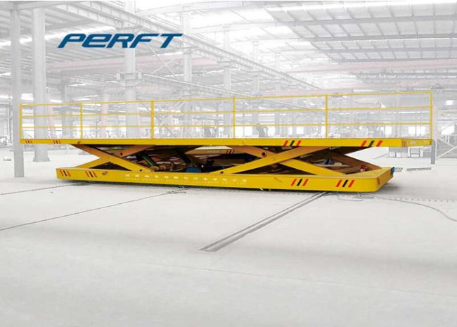 heavy duty material scissor hydraulic handling and lifting equipment flat Plant Trailer