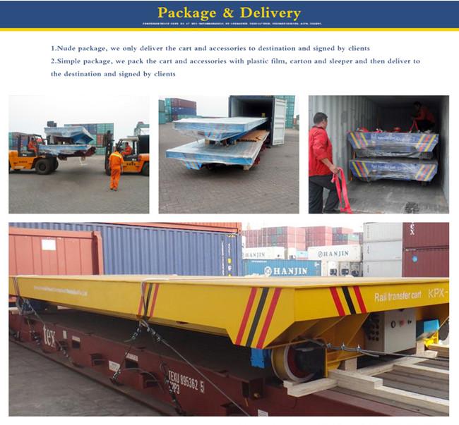 electric flat ladle transfer car with lifting table for industry material handling