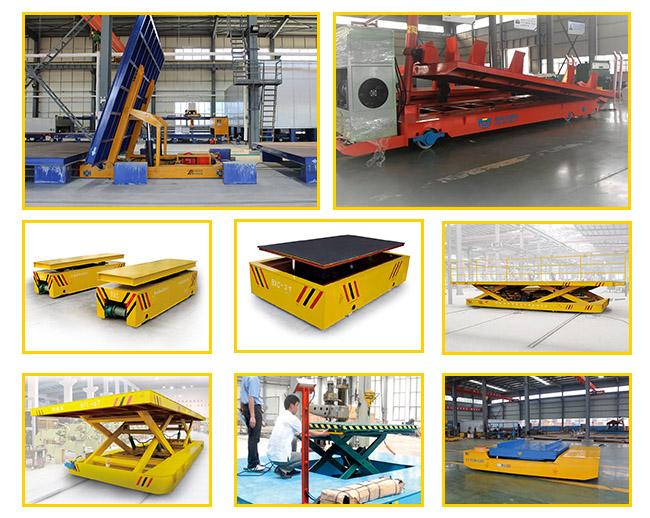 heavy duty material scissor hydraulic handling and lifting equipment flat Plant Trailer