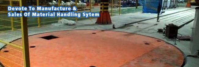16 ton Workshop Rail Material Handling Trailer with Turntable with PLC system