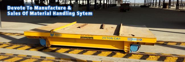 20 ton cable drum power electric flat Rail Transfer Cart on factory warehouse rails