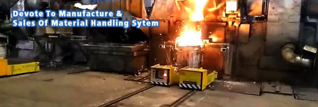 25 ton ladle transfer cart High temperature resistance and anti explosion proof molten ladle and ladle slag transport