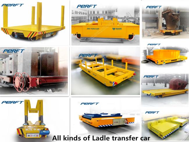 25 ton ladle transfer cart High temperature resistance and anti explosion proof molten ladle and ladle slag transport