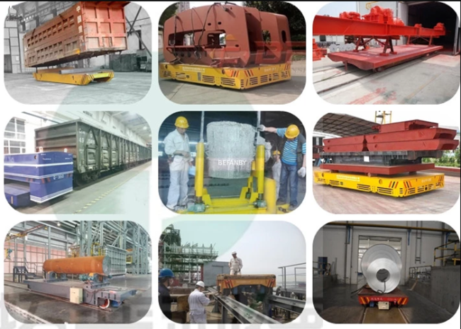 4 wheel Rail Guided Transfer Cart can applied in hot metal ladle and molten steel ladle steel factory