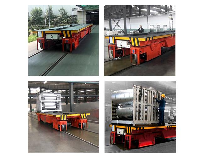 20 ton Carbon Steel Material Transfer Cart Cable Reel Powered coil transfer car on Rails