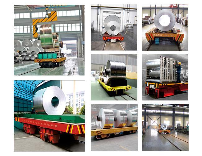 16 ton Industrial Steel Coil Rail Transfer Trolley for coils transport