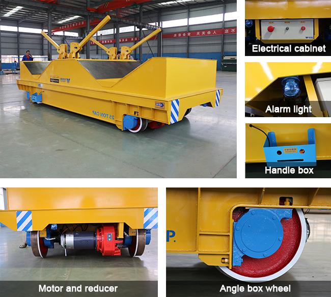 electric coil rail transfer cart for heavy industry use steel coil electric railway flat vehicle
