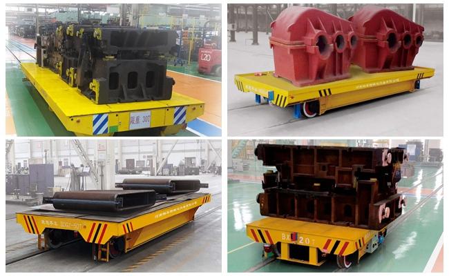 rail electric flat crossover transfer cart