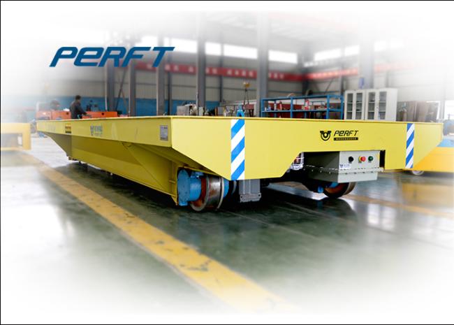 Heavy Duty Plant Trailer Transfer Carriage on Rails in Factory Workshop