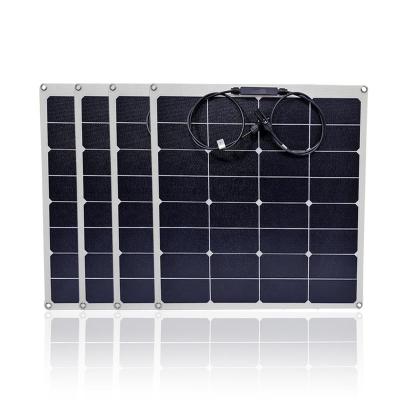 China Ultra Thin Flexible Cell Solar Panel 50w 55w 60w 100w 110w For RV Boats Roof for sale