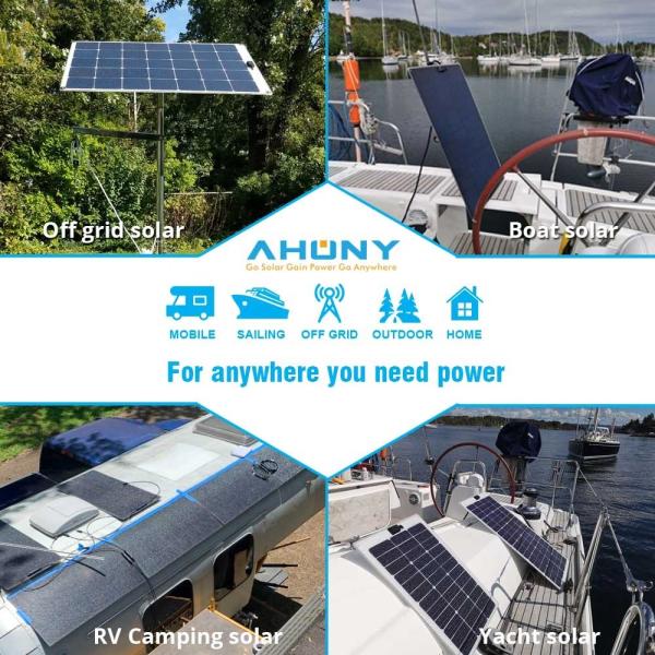 Quality Mono Semi Rigid Marine 100w Solar Module Saltwater Proof 12V Pv Battery Charger for sale