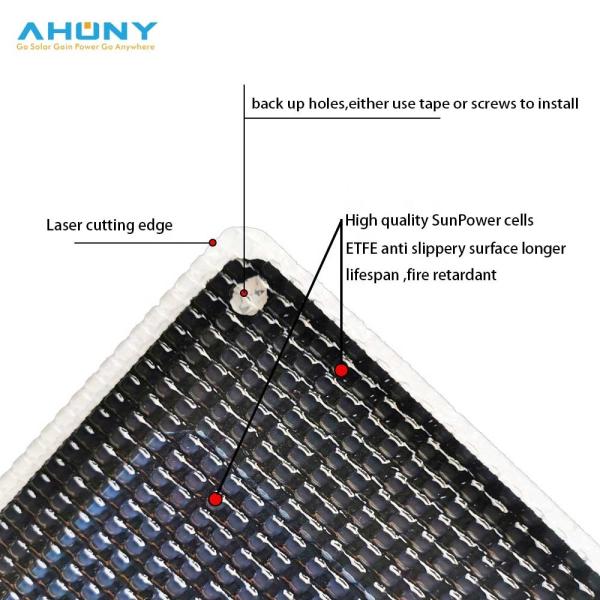 Quality Walk On Marine Solar PV Panels Back Contact Mono Cell 130w Solar Panel for sale