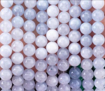 China Piedra semipreciosa luz aguamarina hebras de cuentas sueltas cristal natural piedra preciosa para hacer joyas en venta