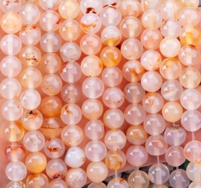 Chine Le motif de la fleur d'agate Perles semi-précieuses blanches 4/6/8/10/12 mm à vendre