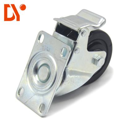 China Flat Industrial Caster Wheels Anti Static Black Color 100kg Loading Capacity for sale