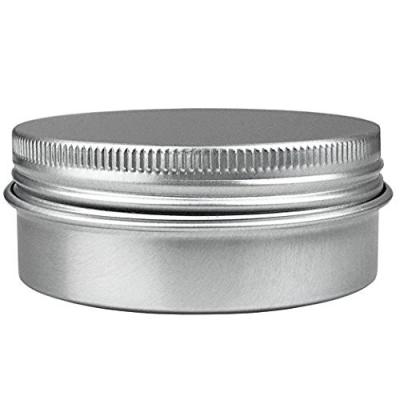 China Silver Gold Empty Aluminum Cosmetic Jars Engraving Storage Container for sale