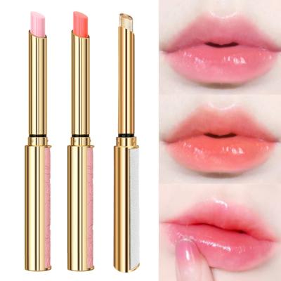 China Rose Gold Diamond Clear Lipstick Tube Packaging For Refillable Plastic for sale