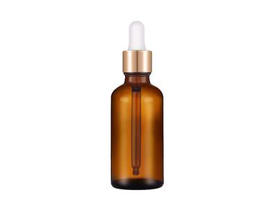China Golden Cap Empty Glass Bottles For Essential Oils Personal Care Use for sale