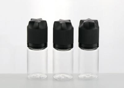 China Pet Material Empty Smoke Oil Bottle 30ml Capacity Clear Bootle With Black Cap for sale