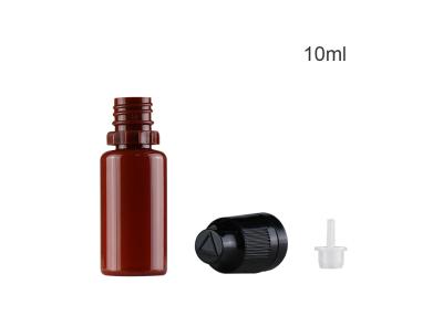 China Brown Pet Essential Oil Bottle 10ml  Black Cap Clear Nesse No Leaking Portable for sale
