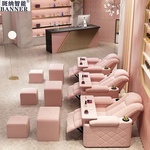 Quality BN Nail Beauty Foot Shop Multifunctional Reclining Chair Recliner Sofa Combination Functional Furniture Recliner Chair for sale