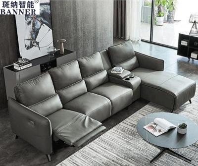 China BN Electric Functional Sofa with Electric Switch Panel and First Layer Cowhide Material Intelligent Furniture Recliner for sale