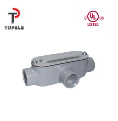 China Threaded Aluminum Die Cast Rigid Conduit Body T Type 1/2
