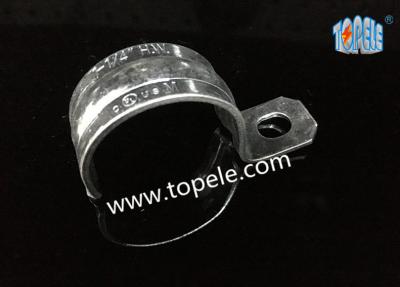 China Zinc Plated Steel EMT Conduit And Fittings With One-hole Clip / EMT Conduit Strap for sale