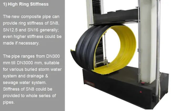 Large Diamater Sewage Winding Pipe Steel Reinforced Spiral Pipe Making Machine Extrusion Equipemnt