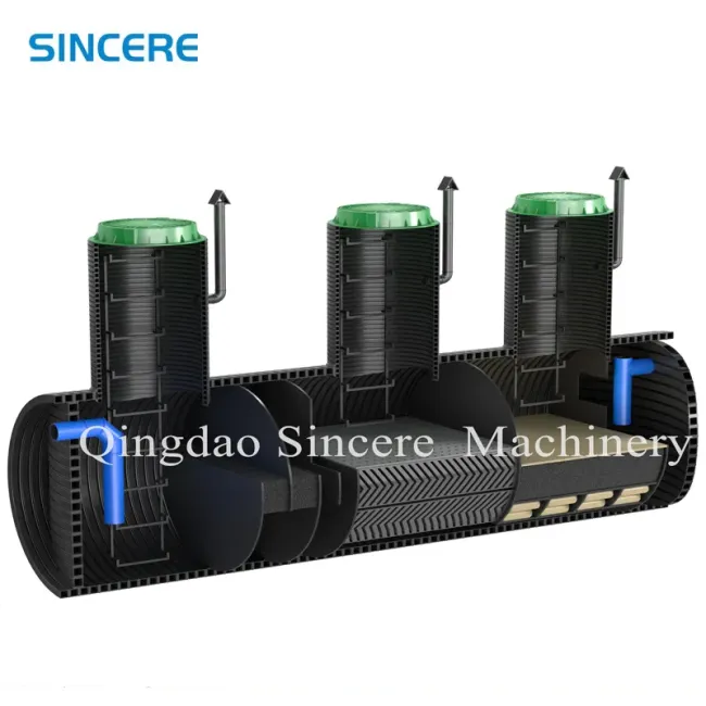 HDPE Plastic Hollow Wall Coiled Pipe Extruding Equipment Machinery