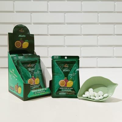 China USA HACCP Certified Healthy Mints In Bag Packaging Yellow Orange Color en venta