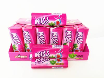 China Kiss Candy Strawberry With Mint Flavor Compressed Mint Candy Fresh Your Mouth for sale