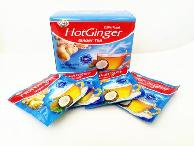 China Coconut flavor ginger tea spicy and sweet instant drinks powder nice taste for sale
