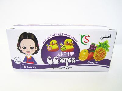 Chine sucrerie douce et aigre de bâton de 14.4g cc de cc de bâton profondément dans des enfants de saveur de raisin préférés à vendre