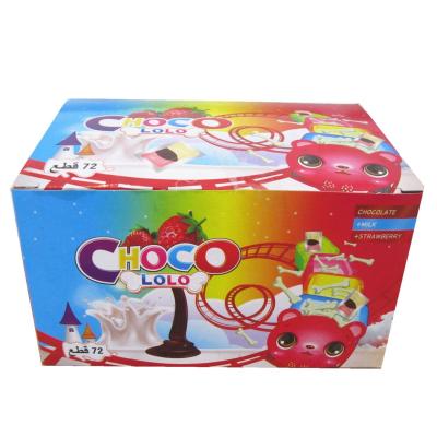 China 4.5g Box Pack 3 In 1 Chocolate Candy Strawberry Milk Flavor In One Pieces for sale