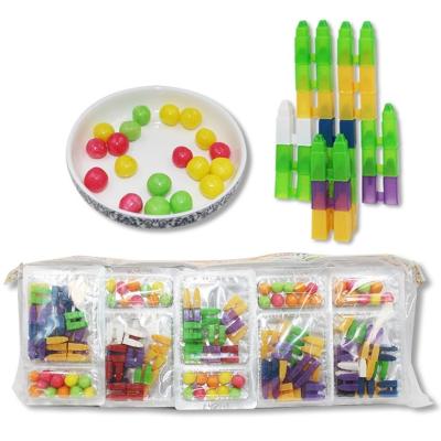 China Novelty Puzzle DIY Building Blocks Toy With Compressed Candy for sale