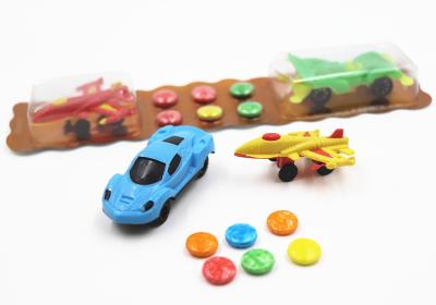 China Halloween Novelty Compressed Candy With Funny Car Plane Toy for sale