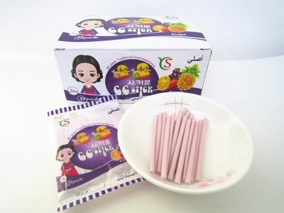 China 14.4g Sachet Pack CC Stick Candy Sour Powder Grape Flavored for sale