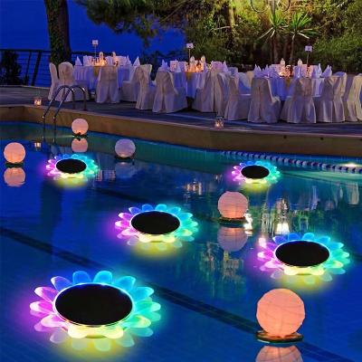 China OEM IP68 Multi Color LED Solar Float Lamp For Swimming Pool Night Light Stair Light for sale