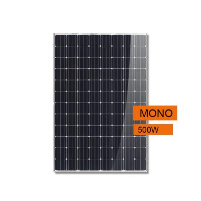 China High Efficiency Black Mono celll 500W Solar Panel Digital Glass With CE RoHS Approved for sale