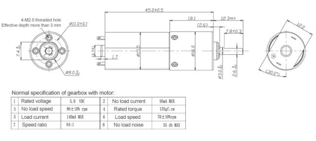 brush geared motor
