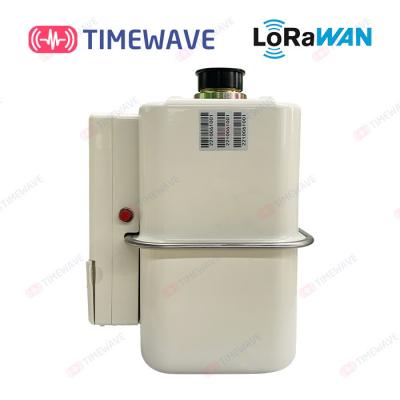China Prepaid LoRaWAN Gas Meter Wireless IoT Remote Control LCD Aluminum Steel Shell Ultrasonic Gas Meter for sale