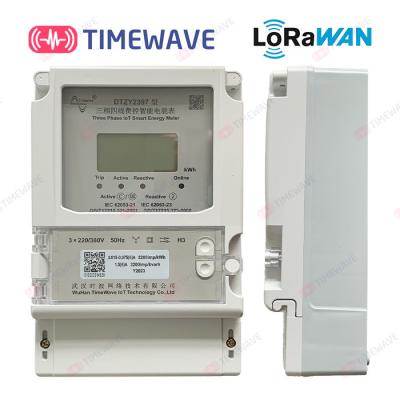 中国 LoRaWANエネルギー メートルのIoTの無線電信壁に取り付けられた3段階の電気メートル 販売のため