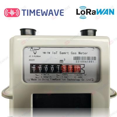 China Secure Smart Gas Meter Wireless LoRaWAN Based 1.6 / 2.5 / 4.0m3/H for sale