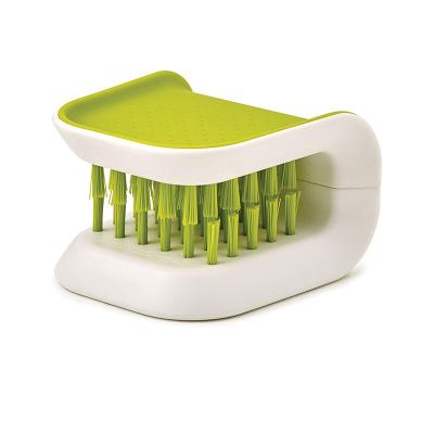 China Bristle Scrubber Spoon Knife Double Sided Scrub Brush Stocked for sale