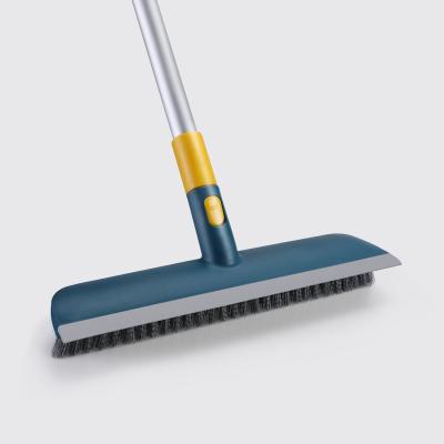 China Floor ODM Scrubber Cleaning Brush , Long Handle Stiff Bristle Brush For Bathroom for sale