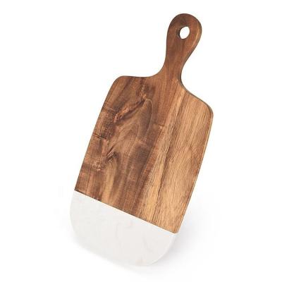 China Tabla de cortar natural de la cocina del queso del tablero de la pizarra de la paleta de Kingwell Live Edge Marble And Wood en venta