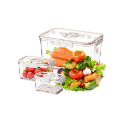 China Compartimientos libres de Bpa M Size Clear Stackable para la verdura de la cocina del refrigerador en venta