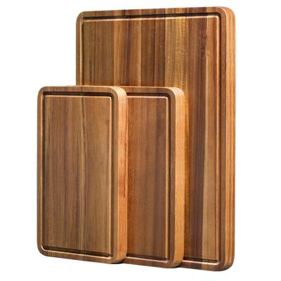 China Kitchenaid 43x30cm Acacia Wood Cutting Board With Groove for sale